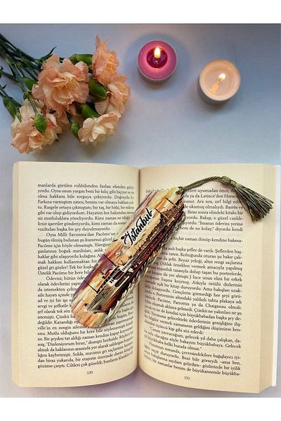 GALATA GIFT Κωνσταντινούπολη Στενός, Σουλτάνη και Σκάφος με θέμα, Ζωηρόχρωμη φούντα σελιδοδείκτης