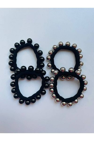 GALATA GIFT 16 κομμάτια μαργαριταρένια ελαστικά κλιπ μαλλιών - Τέσσερις κομμάτια δέσιμο, για παιδιά και ενήλικες