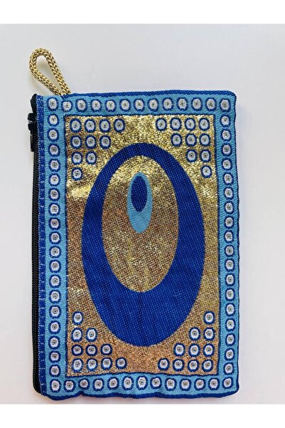 GALATA GIFT Жіночий гаманець з нечистим оком середнього розміру на підкладці з частими застібками-блискавками