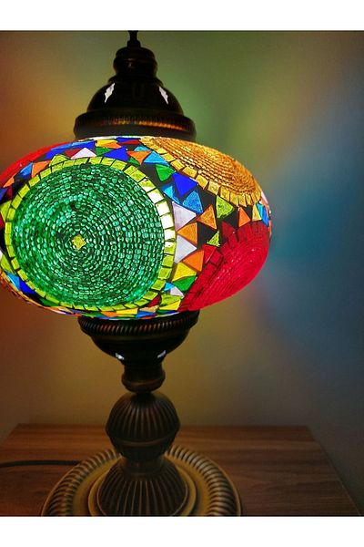 NiceandBonita 57 cm Large Size Mosaic - Lampshade Turkish Lamp Handmade