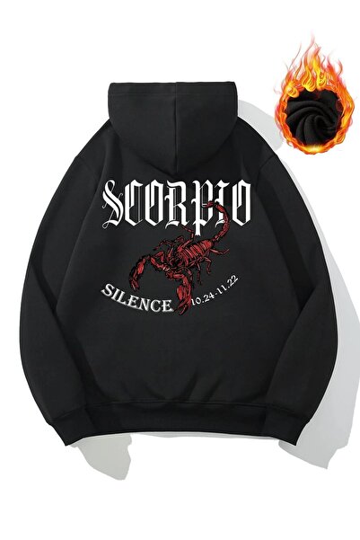 Altamira Kadın Siyah Scorpion Kapüşonlu Sweatshirt