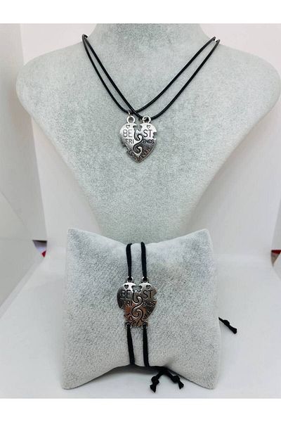 GALATA GIFT Necklace, Bracelet, Couple, Friend, Couple, Best Friends Bracelet and Necklace Set
