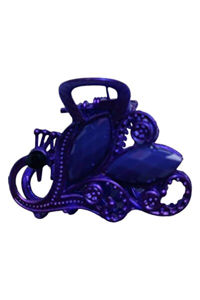 GALATA GIFT Σε σχήμα κύκνου, μωβ φουρκέτα, μεταλλικό, κούμπωμα με σφιγκτήρα, κλιπ μαλλιών με μανταλάκι, συμπαγές σιδερένιο κλιπ 4cm