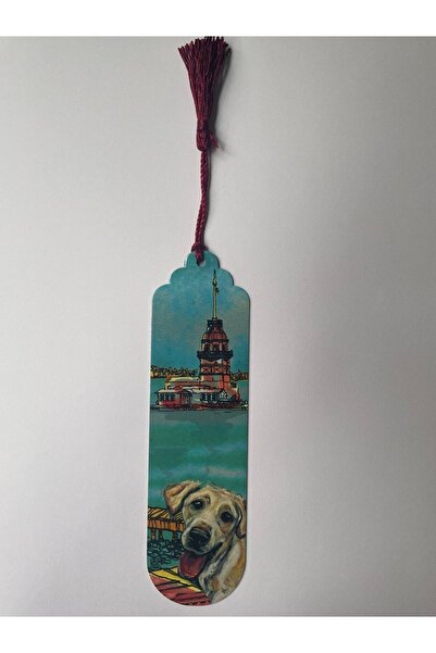 NiceandBonita Semn de carte drăguț cu tematică Turnul Fecioarei și Câine