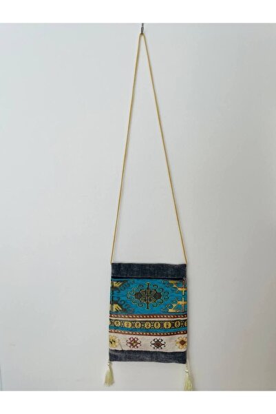 GALATA GIFT Сумка через плече з візерунком Kilim, з китицями, на блискавці, 25x20