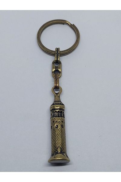 GALATA GIFT Breloc metalic tridimensional Turnul Galata, gri argintiu