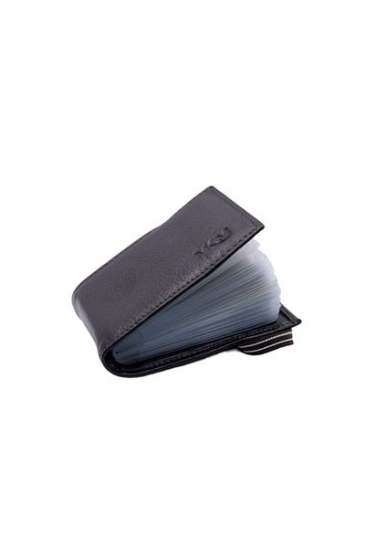 MKM MAN Mkm Genuine Leather Rubber Locked Transparent Card Holder & Wallet