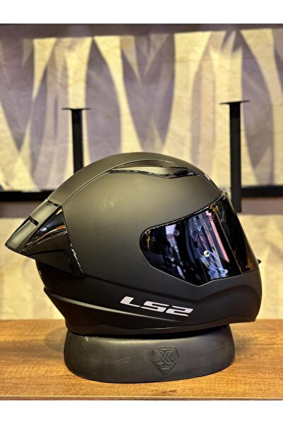 LS2 RAPID 2 MAT SİYAH KASK Full paket Yarış Spoiler ve Siyah Vizör ECE 22.06 sertifikalı