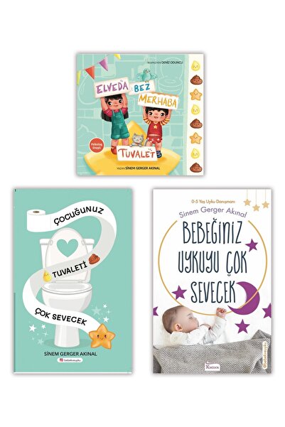 bebek ve uyku 3'lü Set - Bebeğiniz Uykuyu Çok Sevecek, Elveda Bez Merhaba Tuv...