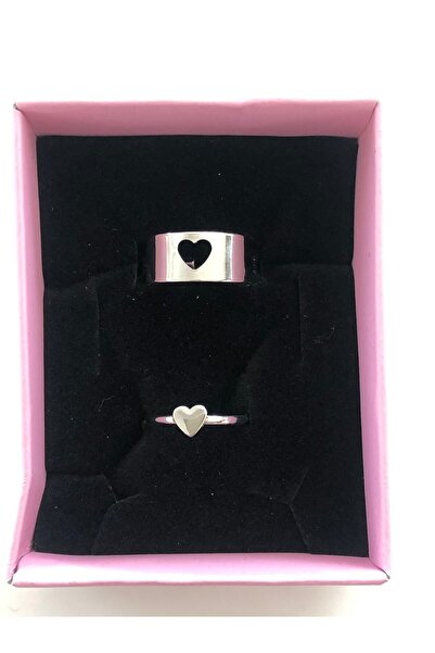 tones official 2’li Sevgili / Arkadaşlık Kalp Yüzüğü-yüzük