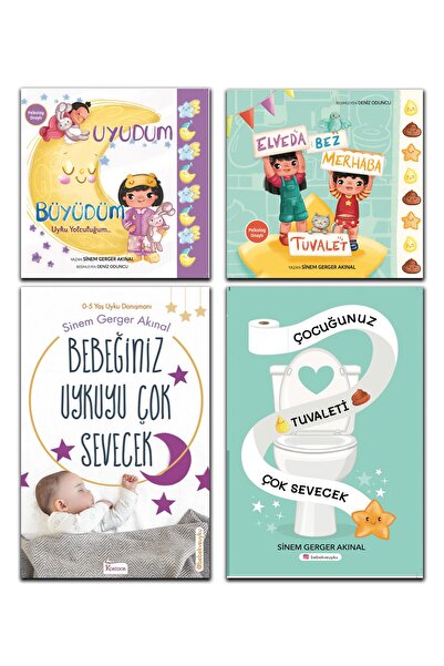 bebek ve uyku Uyku Eğitimi, Tuvalet Eğitimi Anne-Çocuk 4'lü set