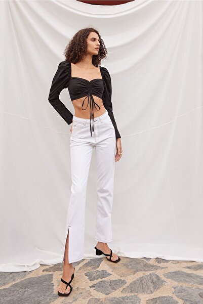 VATKALI Popelínová halenka s balonovým rukávem černá