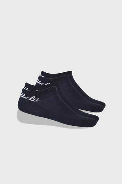 UCLA Adelıta Unisex Navy Blue Ballerina Jacquard Socks Set of 2