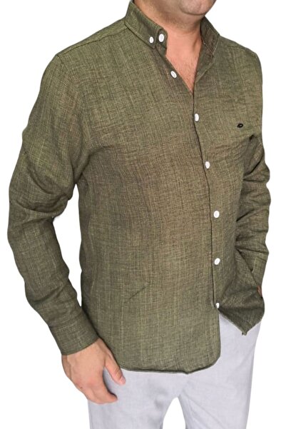 BayAygün 4108 Reguler Kalıp Jakar Gömlek _Haki