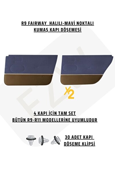 FZW R9 FAIRWAY KAPI DÖŞEMESİ HALILI MAVİ-NOKTALI