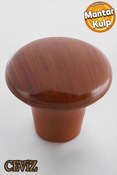 Badem10 (PĂSĂT PLASTIC) Buton ciupercă Nuc Mobilier rotund Sertar de bucătărie Dulap Dulap Mâner Mâner