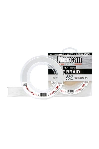 Mercan Pe Knitted Platinum X8 Thread 150m Reel Fishing Line
