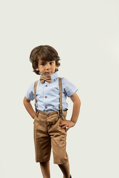 LULU Kids Boy's Summer Suit - Set of 4 with Bow Tie and Slopet