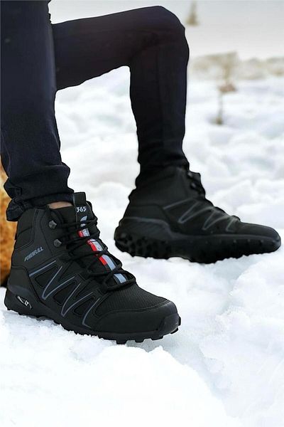 Liger Μαύρες Unisex Αδιάβροχες Μπότες Trekking