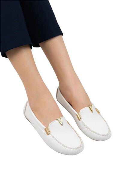 Liger Comfortable Sole Women's Ballerinas for Daily Use - WHITE
