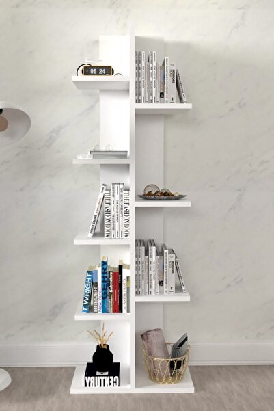 Moonlife Ersinan Karo Dekoratif Kitaplık Beyaz