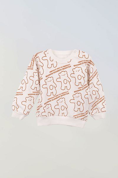 LULU Kids Plush Model Teddy Bear Patterned Tracksuit Set