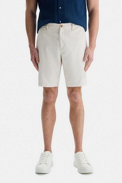 UCLA PALISADES Men's Linen Shorts - Brown, Plain Standard Fit