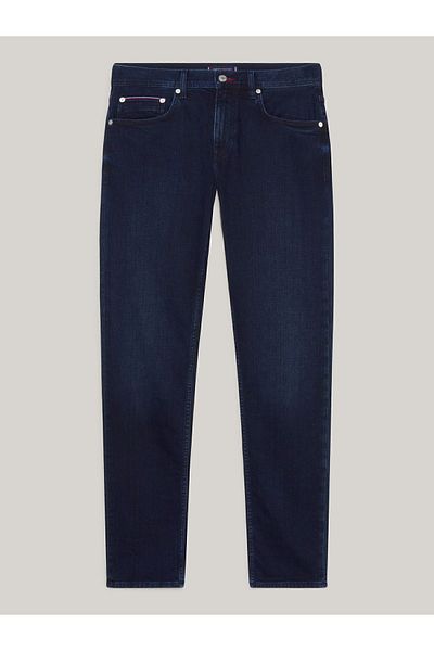 Tommy Hilfiger Men's Comfortable Stretch Denim with Brand Logo Low Waist Thin Leg Five Pockets Suitable for Daily Comfortable Use
