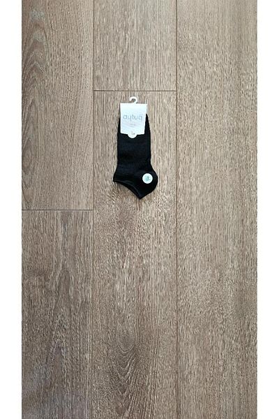 Aytuğ Summer Season 2 Pairs Bamboo Black Booties Socks - Saac 34272-2