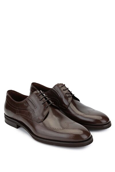 Tamer Tanca Erkek Hakiki Deri Kahverengi Klasik Ayakkabı