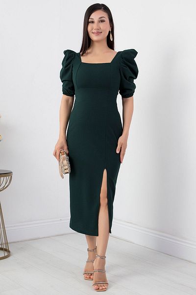 PULLIMM Rochie cu decolteu pătrat cu detalii metalice NY4401