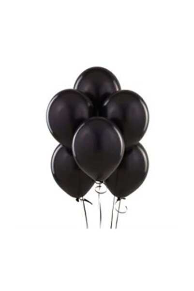 Baloncum Metalik Siyah Balon 10 Adet 12 İnc Lateks Balon
