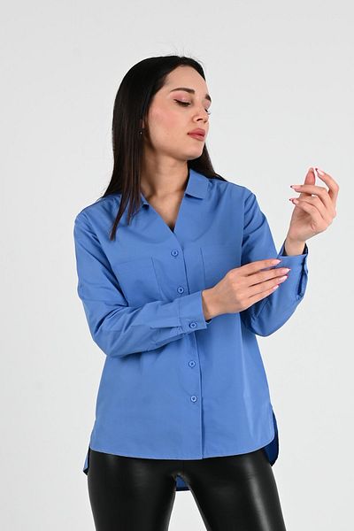 Koza Butik Cămașă casual pentru femei cu buzunar dublu 1670-24