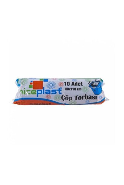 Niceplast Çöp poşeti 80X110 cm Kalın Jumbo 350 gr 10'lu 1 Rulo