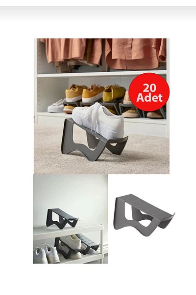 C8HOME 20-Piece Single Shoe Ramp - In-Cabinet Organizer