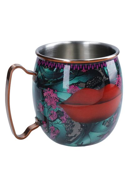MIKASA Sarah Arnett Mksamulelip - 450ml Stainless Steel Moscow Mule Mug and Lips