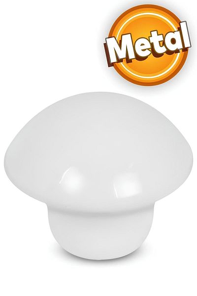 Badem10 Mobilier rotund - Buton ciupercă Metal, Alb, Mânere pentru cameră și dulap pentru copii