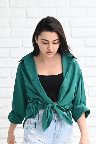 Koza Butik Cămașă de damă cu adunare laterală - 1212-22