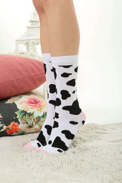 Socks Tunnel Πολύχρωμες κάλτσες με μοτίβο αγελάδας