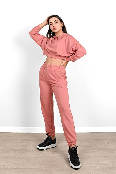 Koza Butik Γυναικείο Σετ Φόρμας με Λεπτομέρεια Crop 3912-24