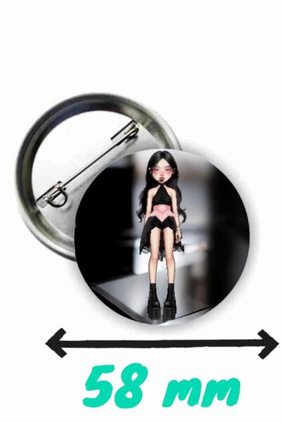 Major Selection BLACKPINK Jisoo Temalı 58 mm Rozet