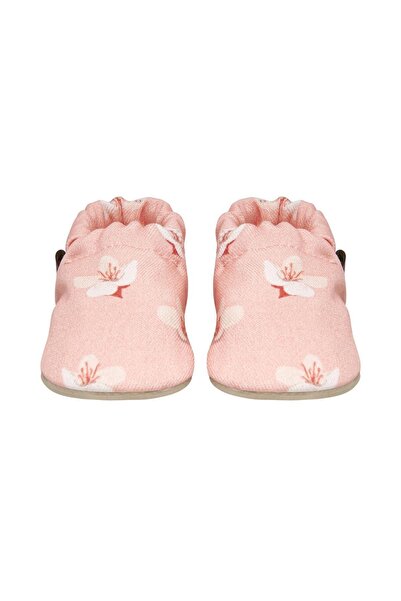 Caluu Baby 100% pamut nyomott fehér babacipők