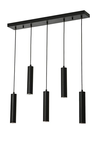 Avize çarşısı Trendy - Spot Siyah 5 li Sıralı Sarkıt Avize, BS.2902-54-15