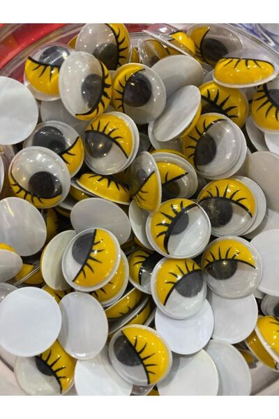 Simline Ochi care se joacă cu genele galbene (3 PERECHI)