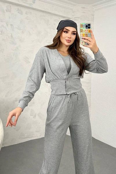 Koza Butik Γυναικείο Σετ 3 τεμαχίων Flare Leg 3690-23