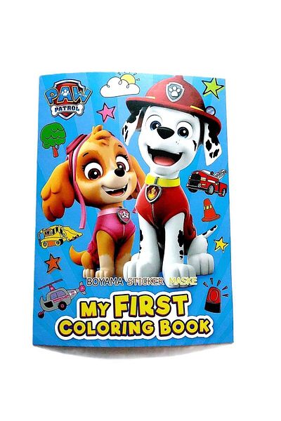 şahane parti Βιβλίο ζωγραφικής Paw Patrol - Αυτοκόλλητο και μάσκα πίσω εξωφύλλου