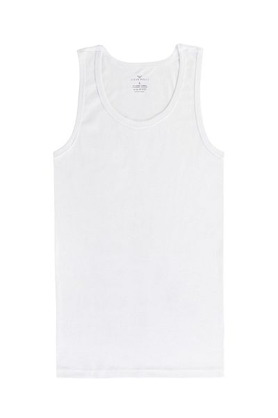 Steve Wolls Men's White 4-Piece Strap Bamboo Undershirt - 33402