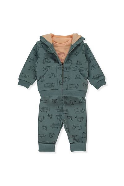 Bebetto Little Journey 3-Piece Hooded Cardigan Set - K4542