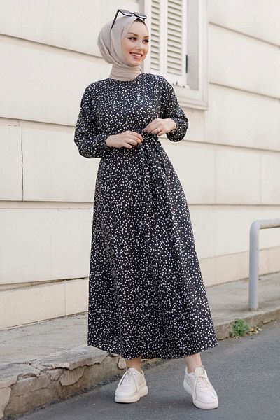 TOFİSA 10422-black Dress