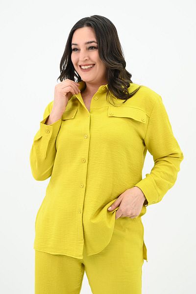 Koza Butik Women's Plus Size Shirt Set 8094-24